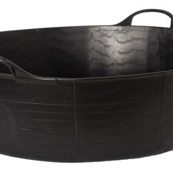 Shallow 35 litre Flexible Tub Trug - Black image