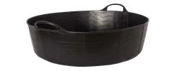 Shallow 35 litre Flexible Tub Trug - Black image