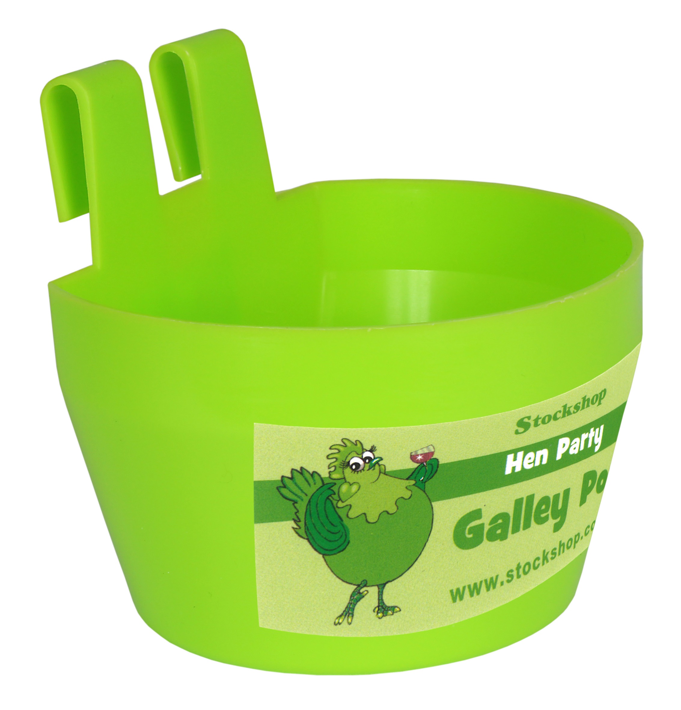 Hen party galley pot – lime green image